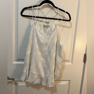LOFT | White Criss Cross Back Tank Top